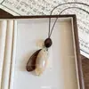 Colar com Pingente de Círculo Longo Irregular Vintage para Mulheres, Corrente de Suéter Ajustável Estilo Étnico, Acessório de Alta Qualidade