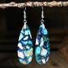 Brincos Pendentes de Pedra Imperial em Forma de Gota de Estilo Boêmio para Mulheres, Brincos de Ágata Colorida Elegante, Joias de Estilo Europeu e Americano por Atacado