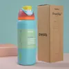 Copo Térmico Owala Amazon Transfronteiriço, Copo de Frutas Estilo Igual, Garrafa de Água Esportiva Portátil para Exterior em Aço Inoxidável 304