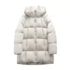 Puff 2026 Invierno Nueva Chaqueta de Algodón con Capucha de Longitud Media para Persona Pequeña Abrigo de Algodón Engrosado Ropa de Algodón Prendas de Abrigo