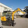 Excavadora tipo 16, una miniexcavadora multifuncional, adecuada para demolición en interiores, paisajismo y limpieza de terrenos; una miniexcavadora sobre orugas