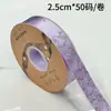Atacado de Fábrica Fita Dourada com Folha de Ouro Rolo Grande 2,5cm Embalagem de Presente de Luxo Fita Floral Fita para Flores de Bolo