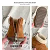 Botines Cortos para Bebé Niña de un Año Zapatos tipo Birkenstock Forrados de Felpa Invierno 2025 Niñas Nuevos Zapatos de Algodón Cálidos Engrosados con Suela Suave