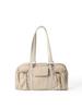 2024 Nuevo Bolso de Hombro de Tela de Nylon Plateada de Nicho Dongdaemun Coreano para Mujer, Ligero, Versátil, Gran Capacidad, Bolso para Viajes Diarios