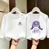Camiseta de Manga Larga para Niña 2026 Nueva Primavera y Otoño Elegante Niña Dulce Estilo Coreano Bonita Camiseta de Algodón Puro Cuello Redondo para Niños
