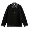 Cardigan de Tricô Falso Duas Peças Estilo Old Money para Homem no Outono, Jaqueta Spliced Estilosa com uma Vibração Retro Americana Única