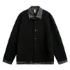 Cardigan de Tricô Falso Duas Peças Estilo Old Money para Homem no Outono, Jaqueta Spliced Estilosa com uma Vibração Retro Americana Única