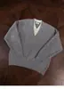 Directo de Fábrica Diseño Retro Americano Suéter de Manga Larga para Hombre Tejido de Punto Falso Dos Piezas Ropa de Abrigo de Nicho de Alta Gama