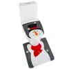 Juego de Baño Navideño Transfronterizo Muñeco de Nieve Navideño Anciano sin Rostro Reno Cubierta de Inodoro Tapete de Piso Juego Decorativo de Dos Piezas