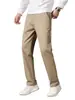 Ropa de Hombre Fengshe / 2026 Otoño-Invierno Nuevos Pantalones Casuales de Negocios para Hombre de Color Sólido Algodón Corte Ajustado Rectos