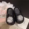 Sandalias de Madera Nuevas de Verano con Fuegos Artificiales de Pedrería, Cómodas de Suela Gruesa para Mujer, Doble Uso en Exteriores, Sandalias Cerradas para Playa