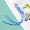 Colgante Llavero Cuerda Trenzada Hecha a Mano Estilo Miu Lanyard para Teléfono Decoración Retro de Moda para Mochila y Bolso Escolar
