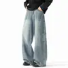 Pantalones personalizados, nuevos y elegantes pantalones rectos de pierna ancha para hombre y mujer 2026, jeans de otoño, corte holgado