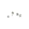 Aretes de Acero Inoxidable en Forma de Estrella de Cinco Puntas con Rayo en Espiral, Aretes para Cartílago de Oreja en Forma de Corazón, Joyería Simple para Perforaciones, Aretes de Acero Inoxidable