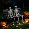Nuevo Esqueleto de Halloween de 40 cm, Colgable y Oscilante, Decoración de Ambiente para Bares y Salas de Escape, Accesorio de Cuerpo Humano Simulado