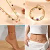 Colar Pulseira Dupla Camada Colorida de Aço Titânio Transfronteiriça para Mulheres, Pulseira Dupla Camada Colorida de Aço Inoxidável Versátil de Luxo Leve de Alta Qualidade