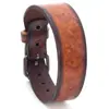 Pulsera de Cuero de Vaca Nueva Retro Europea y Americana Personalizada de Moda Pulsera Simple de Cuero Genuino para Hombre Joyería Transfronteriza