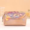Bolsa de Maquiagem de Couro PU com Laser Personalizado, Bolsa Grande para Cosméticos e Artigos de Higiene Pessoal, Bolsa de Armazenamento, Bolsa Octogonal Colorida e à Prova d'Água