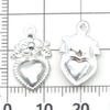 Colgante de la serie Corazón Calado de Aleación Plateada Brillante de Venta Caliente Transfronteriza DIY Pulsera Collar Accesorios de Joyería