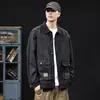 Roupas Masculinas Fengshe / Coleção Primavera e Outono 2026 Nova Jaqueta Retro Americana Casaco de Trabalho Masculino Peça de Cima Fashion e Estilosa