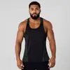 Camiseta sin mangas transpirable para fitness de hombre, absorbente de sudor y de secado rápido, sin mangas deportivas, amplio stock disponible, procesamiento OEM de fábrica