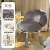 Banco de vestir estilo creme giratório cadeira de maquiagem lã de cordeiro high-end quarto menina cadeira algodão doce cadeira de unha