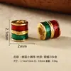 Joias Personalizadas Prata S925 Banhada a Ouro Esmalte Contas Cilindro Contas Espaçadoras Pulseira DIY Feita à Mão Colar Materiais para Joias Acessórios