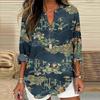 Primavera 25 Comércio Exterior Transfronteiriço Europeu e Americano Mais Vendido Moda Carnaval Estampa Popular Feminina Gola V Manga Longa Camiseta Camisa