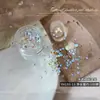 Acessórios para Nail Art Contas de Bolha Sereia Tamanhos Mistos Coloridos Contas Aurora Meio Redondas com Fundo Plano Decoração de Unhas DIY