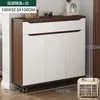 Sapateira de grande capacidade, armário de entrada para sapatos, divisória de armazenamento com economia de espaço, armário de entrada multicamadas, armário de armazenamento integrado ultrafino