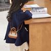 Bolso pequeño coreano para niños, con estampado de leopardo y cuadros, bandolera, accesorio para cambio de pintalabios, 2025