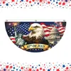 Suministro Exclusivo Transfronterizo para el Día de la Independencia Estadounidense: Bandera Semicircular, Bandera Decorativa en Forma de Abanico, Decoración para Festival de Jardín, Tela Colgante Exterior Personalizada