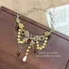 Collar Estilo Maillard Vintage para Mujer 2026 Nuevo Cadena para Clavícula de Mariposa con Borla de Alta Resistencia Gargantilla Moda Personalizada
