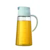 Jarra de aceite de garbanzo de vidrio con apertura y cierre automáticos, para cocina doméstica, sin colgar, sellada, a prueba de fugas, gran capacidad