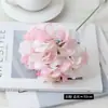 Ramo de flores artificiales de hortensia tipo piruleta para decoración de escenas, ramo pequeño de hortensias artificiales de alta gama para bodas, flores artificiales
