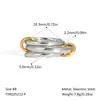 Europa y Estados Unidos anillo apilable de moda anillo anillo anillo entrelazado diseño personalizado anillo de temperamento no se decolora joyería de acero inoxidable