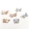 Brinco Colar Pingente Borboleta de Metal Tridimensional Material DIY Estilo Antigo Joias Feitas à Mão Acessórios de Pingente