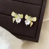 Aretes de Mariposa con Piedra Ojo de Gato para Mujer, Primavera y Verano, Lujo Ligero, Nicho, Aretes de Gama Alta, Elegantes y Atmosféricos Accesorios para Orejas, Plata 925