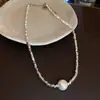Estilo Francés Sencillo Amor Plata Rota Perla Collar Lujo Ligero Gama Alta Cadena Clavícula Moda Versátil Elegante Joyería Accesorios