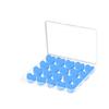 Pacote com 20 Protetores de Ouvido de Silicone Azul para Dormir Infantil Anti-ruído Natação à Prova d'água Caixa Quadrada Protetores de Ouvido de Silicone