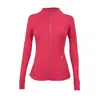 Jaqueta Lulu Gola Alta Original Define Zíper Dourado Roupa de Yoga Roupa Fitness Manga Longa Jaqueta Esportiva Exportação