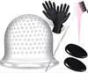 Set de Herramientas para Teñir el Cabello Gorro de Silicona para Mechas Pincel para Teñir el Cabello Guantes de Goma Pinza de Cocodrilo Bufanda de Peluquería En Stock