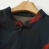 Fotos reales del producto: Nuevo chaleco retro estilo chino con botones decorativos, sin mangas de algodón estampado de doble capa para mujer, ropa casual