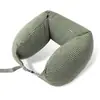 Almohada Multifuncional en Forma de U de Partículas Estilo Japonés Algodón Puro para Cuello Logo Personalizable Muji Almohada Portátil en Forma de U para Coche y Avión