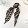 Goma para el pelo de espiga estilo perezoso con lazo y cinta elegante, accesorio para el pelo estilo coreano para mujer