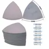Papel de Lija Triangular Blanco de 90*90*90mm, Papel de Lija Autoadhesivo con Flocado, Papel de Lija Multiusos para Lijado y Pulido, Papel de Lija Seco