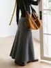 2026 Nueva Falda de Otoño para Mujer de Cintura Alta Adelgazante Corte A, Elegante y Versátil Falda Bodycon de Longitud Media