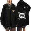 Sudadera con cremallera de anime Otoño e Invierno One Piece Chaqueta de forro polar impresa de Solon Sudadera deportiva casual para hombre y mujer