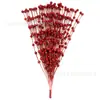 Navidad Artificial Lentejuela Racimo de Bayas Acebo Fruta Roja Baya Decoración de Navidad Año Nuevo Decoración de Sala de Estar Arreglo Floral Adornos