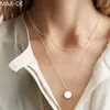 Collar apilable para mujer, collar con colgante versátil y que no se decolora de acero inoxidable, cadena para la clavícula, joyería versátil de nicho